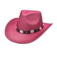 thumbnail image 1 of Women's Big Brim Cowboy Hat Western Bowler Hat, 1 of 3