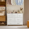 thumbnail image 5 of JOINSUN 7 Drawers Dresser, Storage Organizer Units for Clothing, Closet, Fabric Bins, Wood Top, Steel Frame, Lightweight, White, 5 of 7