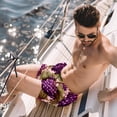 thumbnail image 2 of luoweisi Men's Beach Shorts Quick Dry Swim Trunks with Mesh Lining Grape XL, 2 of 5