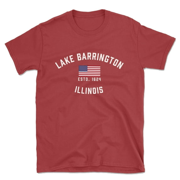 Lake Barrington Illinois Patriot Men's Cotton T-Shirt