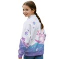 thumbnail image 3 of Xoenoiee Axolotl Bubble Palm Tree Print Girls' 1/4 Zipper Sweatshirts Casual Oversized Long Sleeve Pullover Tops Cute Half Zipper Hoodie Sweater, Size 7-8 Years, 3 of 7