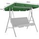 thumbnail image 4 of Funda Protectora para Columpio, Fundas para Columpio de Jardín para Exteriores, Toldo Impermeable para Exteriores, Parasol Mecedora con 3 Asientos (Verde, 195 x 125 x 15 cm), 4 of 5