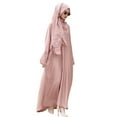 thumbnail image 2 of Women Muslim Dress Ramadan Clothes For Women Muslim Robe Malay Indonesia With Hijab Dress 0 Pink XL, 2 of 8