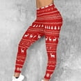 thumbnail image 2 of BiZtdJrK Women Ankle Length Leggings Fashion Print High Waist Gym Exercise Legging Buttery Soft Casual Fall Tights Christmas Outfits Red XL, 2 of 10