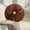 Coffee, variant on Specollect Clearance 1 Pcs Decorative Round Pleated Throw Pillows, Classy Accent Throw Pillows with Center Button, Vintage Velvet Floor Pillows for Sofa Couch Vanity Chair Bed
