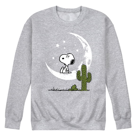 Peanuts - Snoopy Desert On Moon Men's Graphic Fleece Sweatshirt