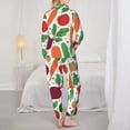thumbnail image 6 of Wukai Vegetables Print Women's Pajama Set - Soft Long Sleeve Sleepwear for Comfort and Style-Medium, 6 of 9