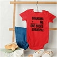 thumbnail image 4 of Grandma Plus Me Is One Broke Grandpa Romper Boys or Girls Infant Baby Brisco Brands 18M, 4 of 6