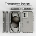 thumbnail image 2 of Heavy Duty Shockproof Protection Phone Cases, Anti-Drop, Triple Layer Transparent Protective Cover Compatible with iPhone 16, Crystal Gray, 2 of 7