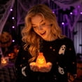 thumbnail image 4 of Pumpkin Night Light Halloween Decorations Indoor, Horror Creepy Halloween Pumpkin Tree Statue Decor Gifts, Spooky Scary Miniature Figurine Ornaments for Mantel Shelf Tabletop Party Haunted House, 4 of 5