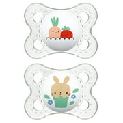MAM Clear Pacifier, 0-6 Months, Unisex, 2 Pack