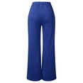 thumbnail image 3 of KaLI_store Wide Leg Pants for Women Womens Yoga Dress Pants with Pockets Stretch Work Pants for Women Bootcut Leg Slacks for Office Casual Blue,M, 3 of 5