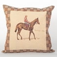 thumbnail image 2 of Set of 2 Ranger 1863 Man On A Horse With Check Accents Cushion Cover, 2 of 4