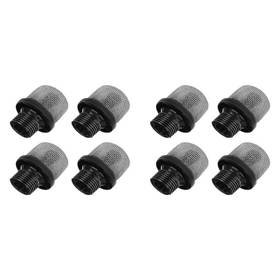 8x Airless Paint Sprayer Inlet Strainer, 3/4 Inlet Strainer Filter Inlet Suction Strainer for X5/LTS15, X7/LTS17,2 set x Airless Paint Sprayer Inlet Screen,Black