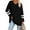 Black, variant on Babysbule Womens Long Sleeve Tops Women's Casual V-Neck Long Sleeve Solid Loose Shirt Blouse Tops