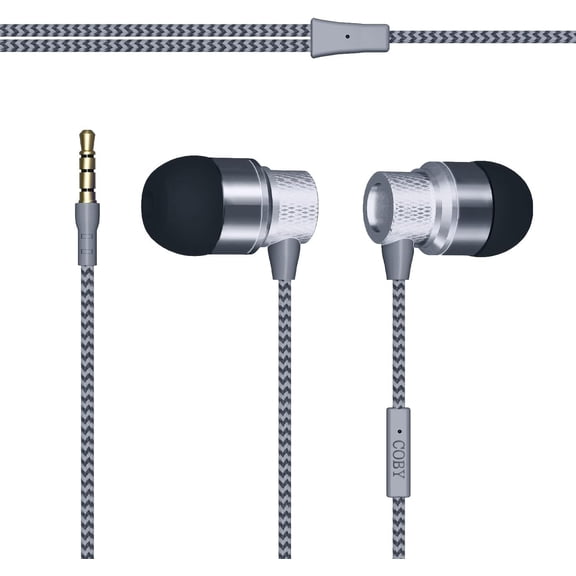 Coby Cve-200-Slv Jammerz Metal Tangle Free Earbuds