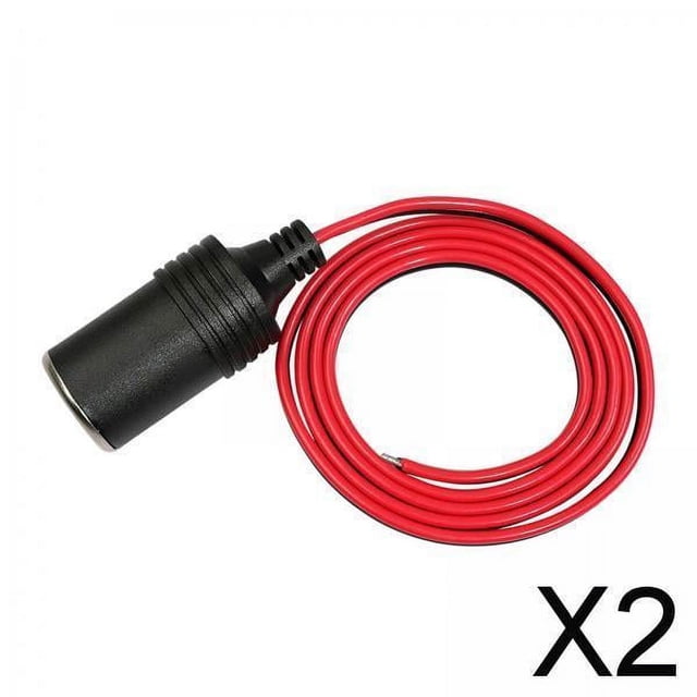 2x 1m 10A 12V 24V Cable de Extensión Del Enchufe Del Encendedor Del Coche 2 piezas