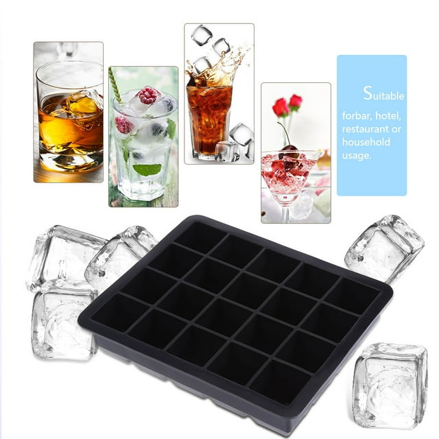 Qiilu Silicone Ice Tray,20 Grids Silicone Ice Tray Mold Ice Maker Container, Ice Container