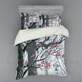thumbnail image 2 of Ambesonne Winter Bedding Set 3 Pcs, City Park Snow Cold, Twin XL, Grey Coral, 2 of 3
