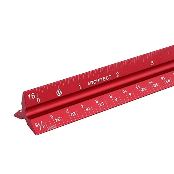 VISEMAN Architectural Scale Ruler, 12" Architect Scales, Aluminum