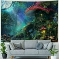 thumbnail image 4 of BCIIG  Fantasy Mushroom Forest Tapestry for Teen Girl Magical Tree of Life House Full Moon Wall Hanging Fairy Tale World Tapestries Flannel Large Size  Decor Bedroom Living Room GTCCAT1, 4 of 6
