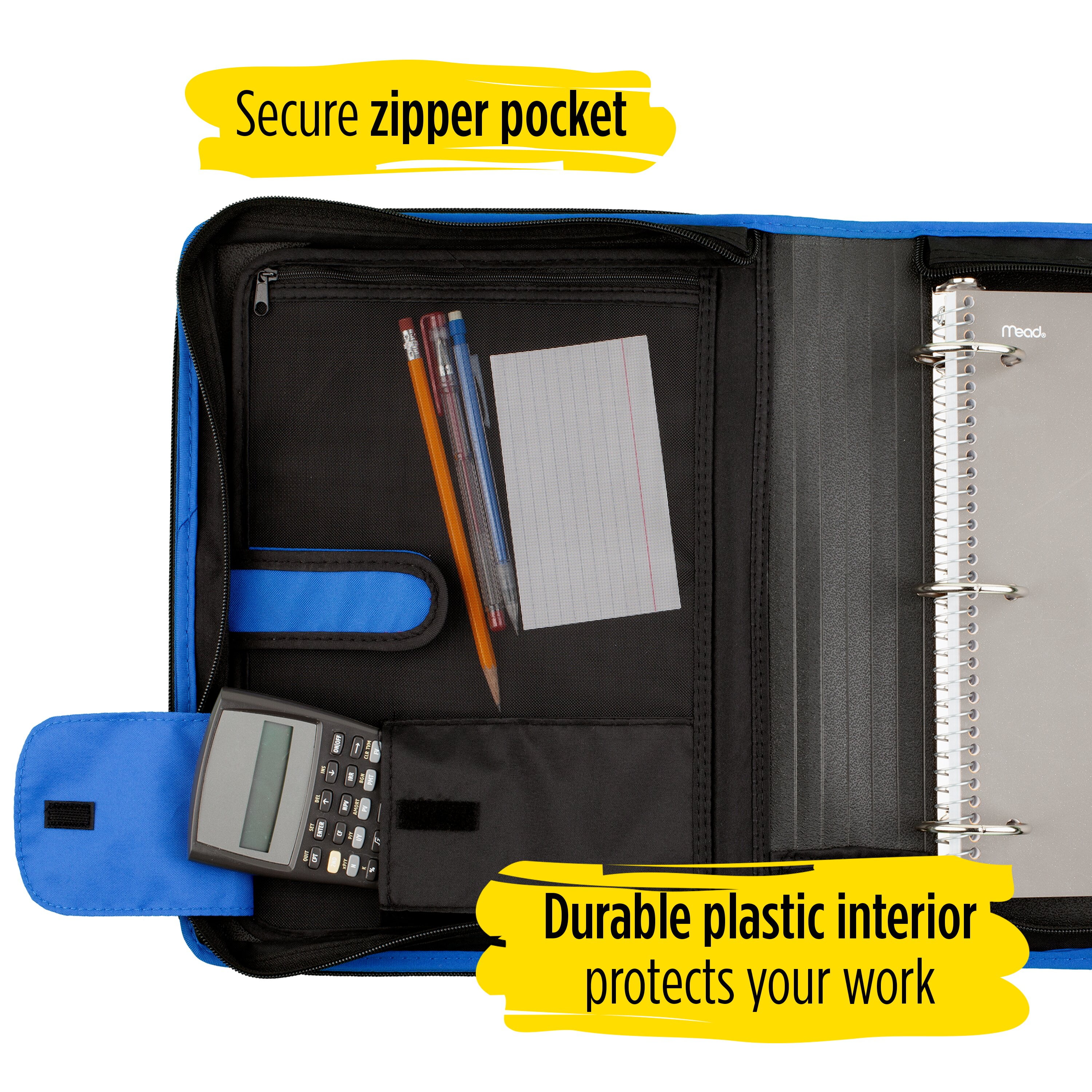 Five Star 2" Zipper Binder Plus Multi Access File, Black (72536)