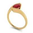 thumbnail image 2 of Solitaire Engagement Ring for Women - 2ct Simulated Ruby in 18K Yellow Gold Promise Ring, 2 of 6