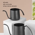 thumbnail image 3 of Contenedor de hervidor de café Contenedor de agua de acero inoxidable Verter sobre hervidores Convenientes cafetería Ketterles para el restaurante Home Bar Utiliza negro 230ml Inevent HA011196-01B, 3 of 7