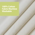 thumbnail image 5 of Yisure Narrow Shower Curtain Natural Color Beige Luxury Cotton 36x84inch Long Curtain, 5 of 5