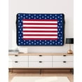 thumbnail image 5 of 4th of July Outdoor TV Cover 52 to 55 Inch Weatherproof, Patriot Independence Day Red White Stripes 600D Oxford TV Covers with Waterproof Zipper, Outside Flat TV Screen Protector Size 52"Wx19"Hx4.5"D, 5 of 7