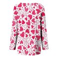 thumbnail image 4 of Qertyioot Cadeau de Saint-Valentin pour Femmes, Manches Longues Décontractées Col Rond Tunique, 4 of 5