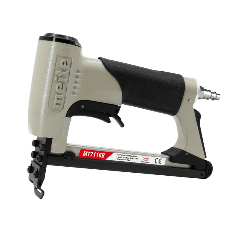 meite MT7116B Pneumatic Upholstery Stapler Air Staple Gun Professional for Picture Frame Uses 22 Gauge 71 Series 9 16 Inch to 5 8 Inch Length Staples