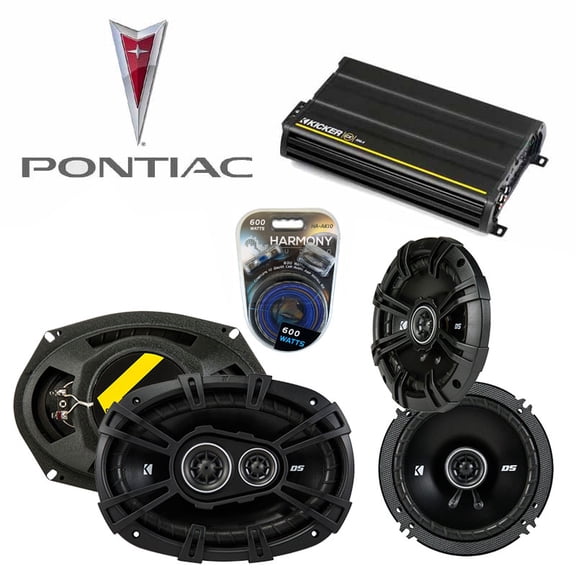 Fit Pontiac Montana SV6 2006-2007 Speaker Upgrade Kicker DS Series & CX300.4 Amp - Factory Certified Refurbished