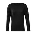 thumbnail image 4 of Besolor Long Sleeve Shirts for Women Casual Loose Crewneck Fall Tops Lightweight Tunic Sweaters Fashion Clothes, 4 of 5