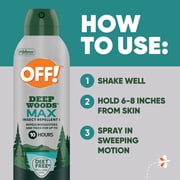 OFF! Deep Woods® Max Mosquito & Tick Aerosol Spray with 20% Picaridin, 5 oz