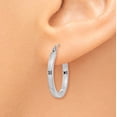 thumbnail image 3 of 14K White Gold 2mm Square Tube Hoops, 3 of 4