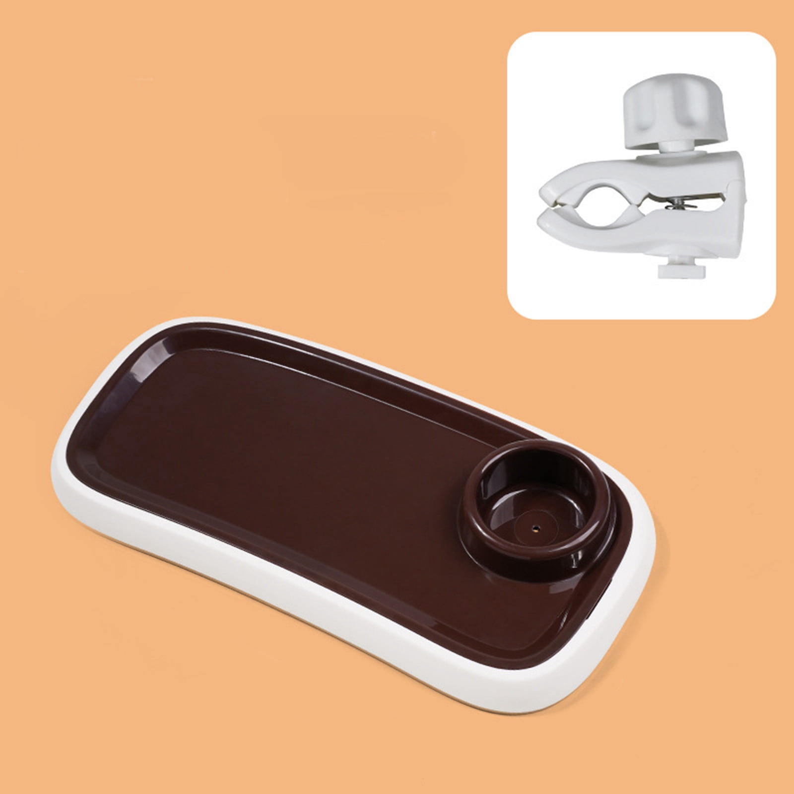 Universal Stroller Snack Tray Detachable Enlarged Stroller Cup Holder Tray Portable Clip On Stroller Snack Tray Attachment for Outdoor Indoor Easy To Clean Kitchenware Organizer Japanese Kitchenware