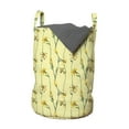 thumbnail image 1 of Floral Laundry Bag, Buttercup Daffodil Branches Shabby Swirly Blossoming Art, Hamper Basket with Handles Drawstring Closure for Laundromats, 13" x 19", Hunter Green Pale Yellow, by Ambesonne, 1 of 4
