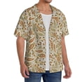 thumbnail image 2 of KLL Paisley Floral 1 Print Men's Shirt Short Sleeve Button Down Summer Cuba Beach Shirts- XX-Large, 2 of 5