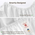 thumbnail image 5 of California Design Den Queen Fitted Sheet Only - Striped 500 Thread Count 100% Cotton, Sateen, Soft Deep Pocket Bottom Sheet, Bright White, 5 of 7