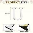 thumbnail image 2 of Uxcell 7.87 Inch 3D Acrylic Alphabet Mirror Wall Stickers Letter U Self Adhesive Letter Sign for Home Decoration Silver, 2 of 7