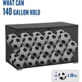 thumbnail image 4 of FHFO Rattan Wicker Deck Box, 120 Gallon Outdoor Patio Storage Box Waterproof, Outside Storage Bin for Patio Furniture Covers, Cushion Pillows, Towels, Garden Tools, Toys, Black, 4 of 6