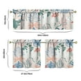 thumbnail image 6 of Kitchen Curtains 24 Inch Short - 3 Panel Set, Vintage Floral Butterfly Bee Botanical Print, Rod Pocket Window Curtain for Farmhouse, Modern Rustic, Spring Summer Decor, Easy Wash, 6 of 6