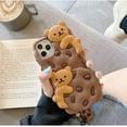 thumbnail image 4 of for iPhone 14 Plus Case Cookie Bear Kawaii Phone Cases,Cute iPhone 14 Plus Case with Strap Lanyard 3D Cartoon Bear Soft Silicone Protective Case Funny for iPhone 14 Plus Women Girls, 4 of 7