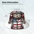 thumbnail image 4 of Daiia Patriotic Boxing Bear Art Pattern Bucket Hat - Trendy Cotton Sun Hat for Beach, Golf, Fishing - Fun Outdoor Vacation Boonie for Men and Women, 4 of 9