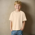thumbnail image 2 of Gubotare Toddler T Shirts Cotton Summer Tshirts Boys Girls Basic Tee Undershirts Short Sleeve Clothes Crew Neck Shirts 2T 3T 4T 5T 6T 7T 8-12Years,Beige 4-5 Years, 2 of 8