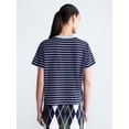 thumbnail image 3 of Free Assembly Women's and Women's Plus Cotton Cropped Boxy Tee with Short Sleeves, Sizes XS-4X, 3 of 4