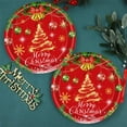 thumbnail image 4 of Vikakiooze 20-pack Christmas Party Supplies Christmas Disposable Paper Tableware Red Paper Plates, 4 of 6
