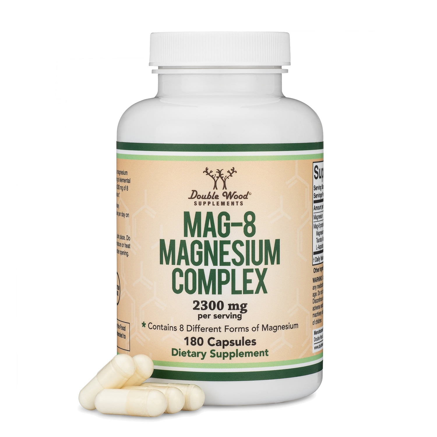Magnesium Complex (MAG-8), Supports Sleep, 180 Capsules, Double Wood Supplements
