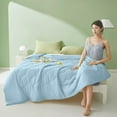 thumbnail image 6 of YIMWNYI Breathable Blanket Double-sided Ice Blanket, Soft Lightweight Cold Blanket, Ideal for Hot Sleepers, Washable Summer Comforter, Cool Technology, Mist-like Softness, Temperature Regulated, 6 of 6